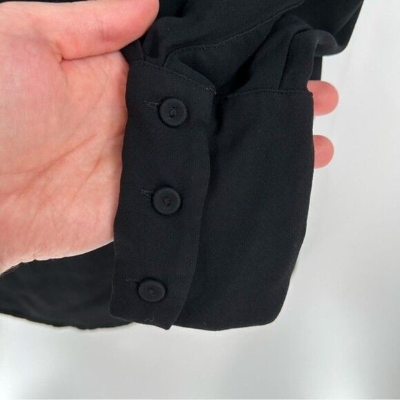 Women's J. Crew Semi Sheer Pirate Blouse High-Low Long Sleeve Top Size 2 Tall - Picture 6 of 10